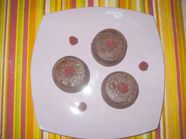 Fondants chocolat framboises