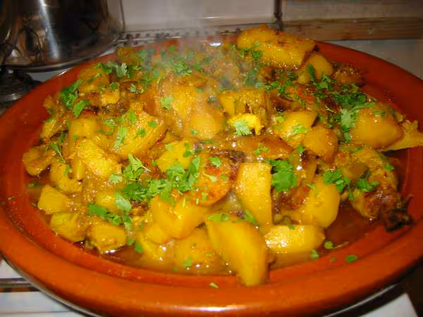 Tajine de poulet aux citrons confits