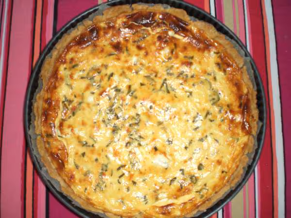 Tarte au chevre et a la menthe