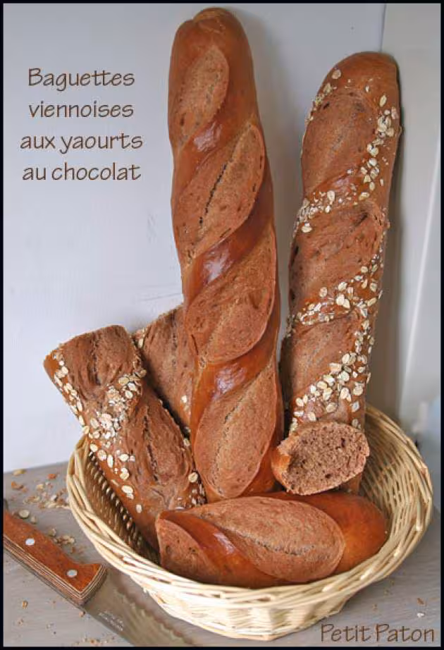 Baguettes viennoises aux yaourts au chocolat