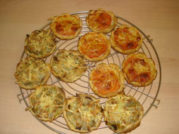 Tartelette tomate mozarella poireaux
