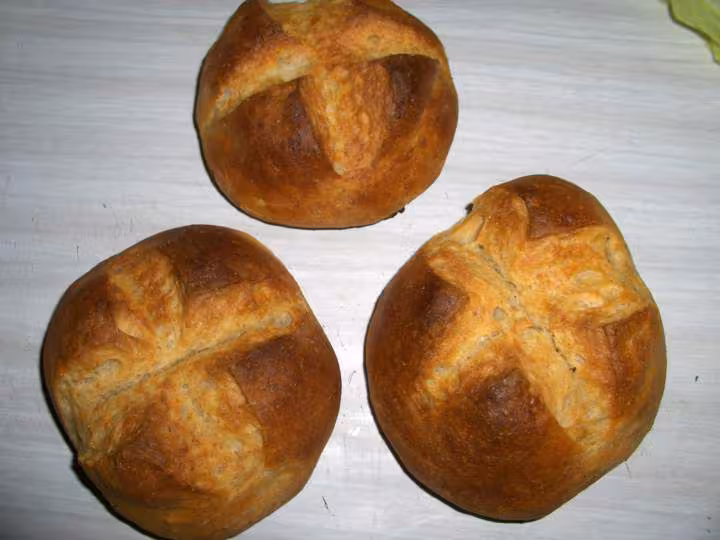Petits pains semi complets au levain