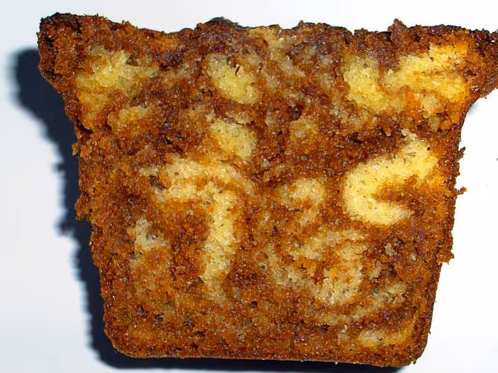 Une part de cake marbre au nutella