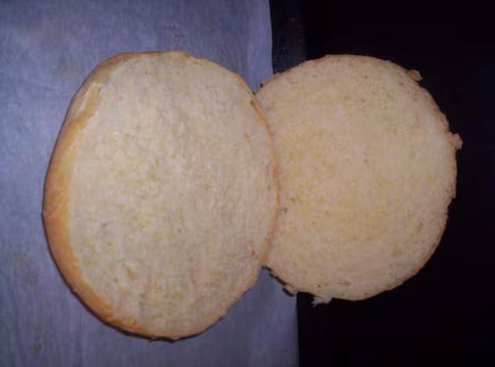 Hamburger vue de la mie
