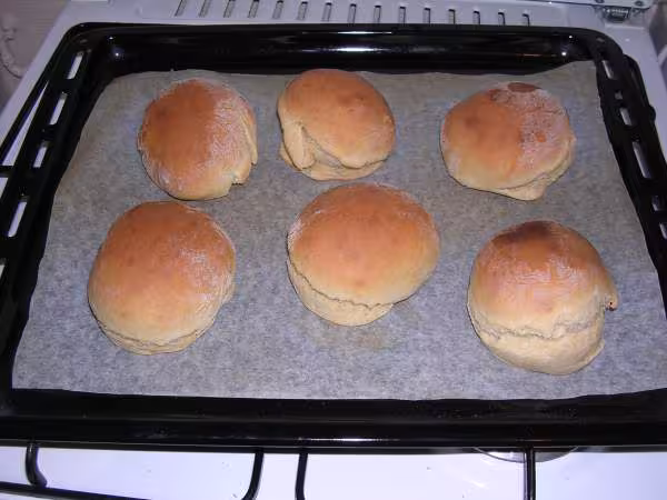 Pains hamburger apres cuisson