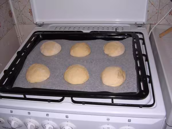 Petits pains hamburger avant cuisson