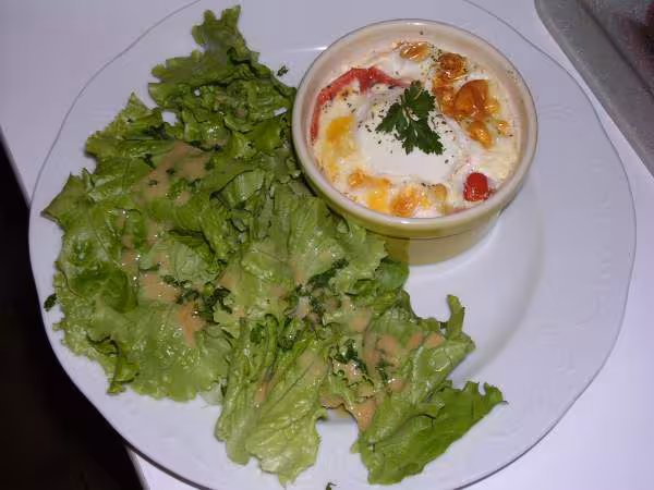 Ramequin oeuf chevre tomate de julibellule