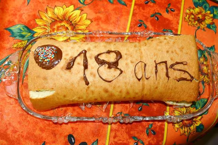 Gateau roule au chocolat