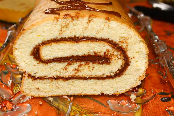 Gateau roule au chocolat