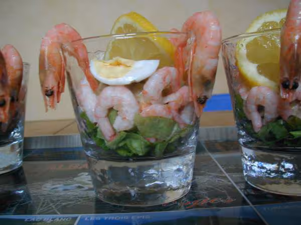Verrine macedoine crevettes 2