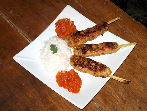 Brochettes de poulet a la citronnelle