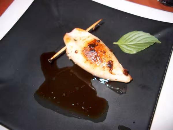 Chipirons farcis a l asiatique