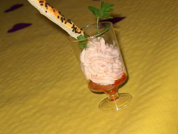 Mousse de jambon pesto de tomates sechees