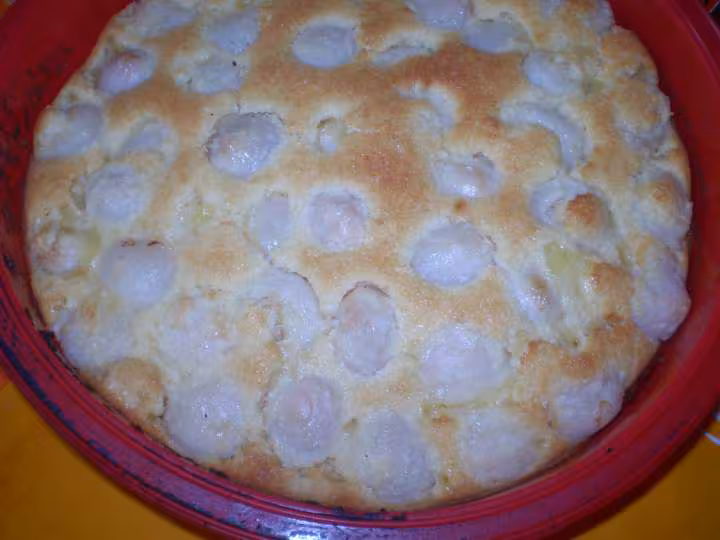 Clafoutis aux litchis et a la noix de coco