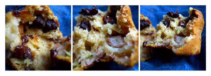 Muffins choco bananes ouvert