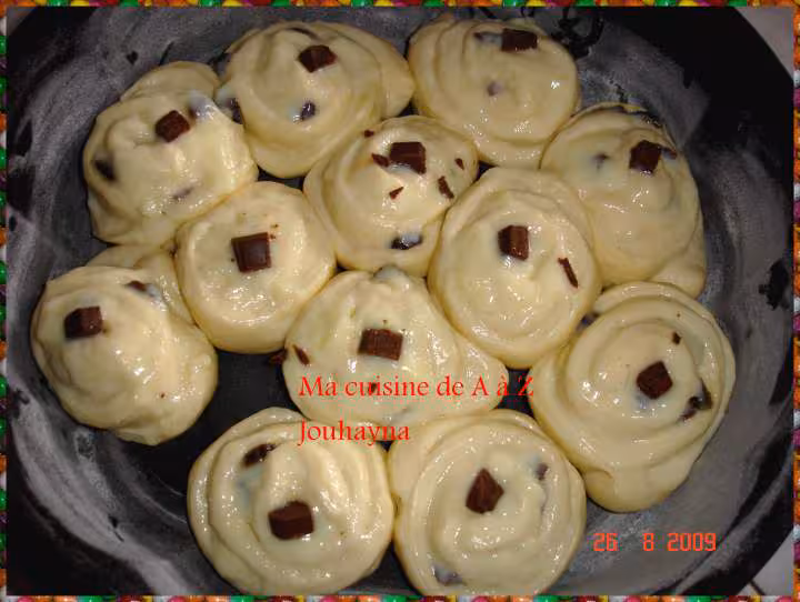 Brioche creme patissiere chocolat