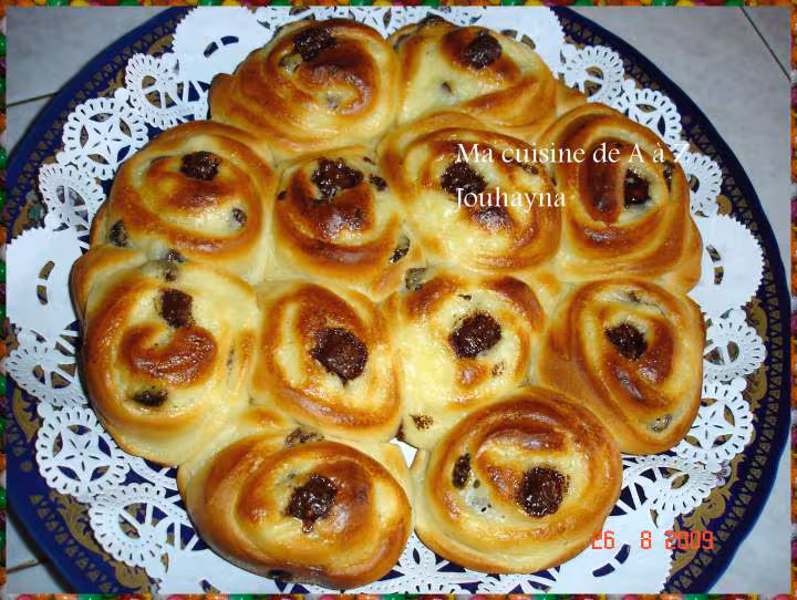 Brioche creme patissiere chocolat