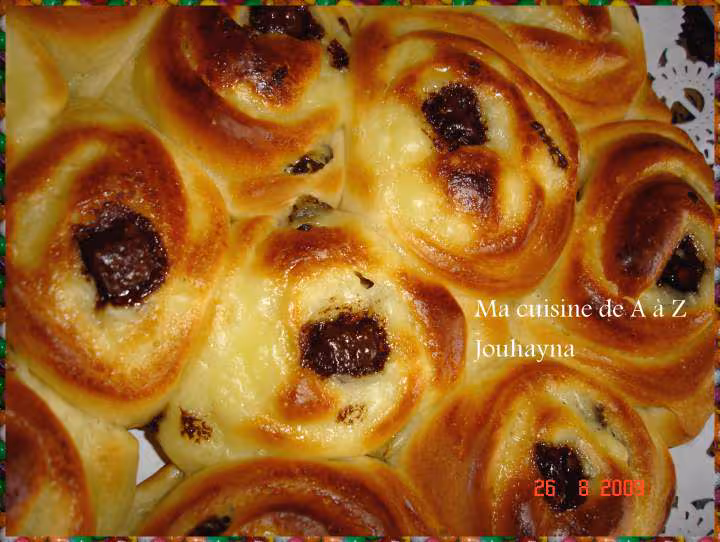 Brioche creme patissiere chocolat