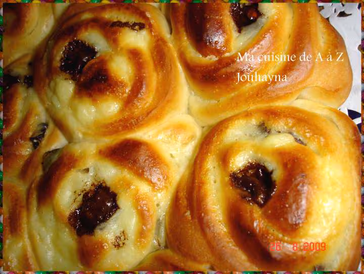Brioche creme patissiere chocolat