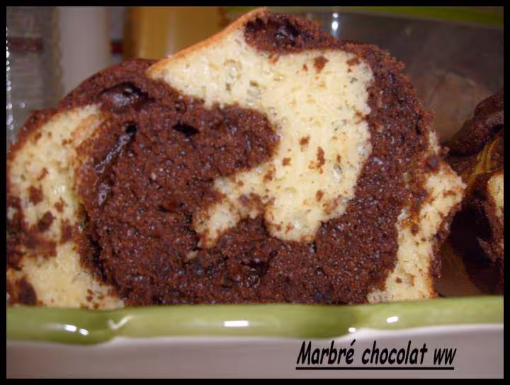 Marbre chocolat light 2pts part pour 10 tranches