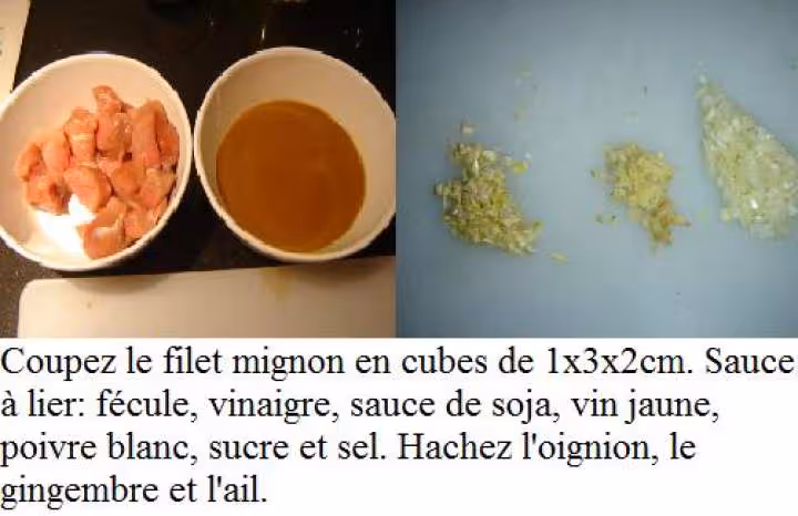Filet mignon aigre doux