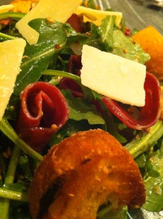 Salade de magret de canard seche