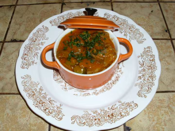 Boeuf au pot au feu a la sauce tomate et cornichons 10