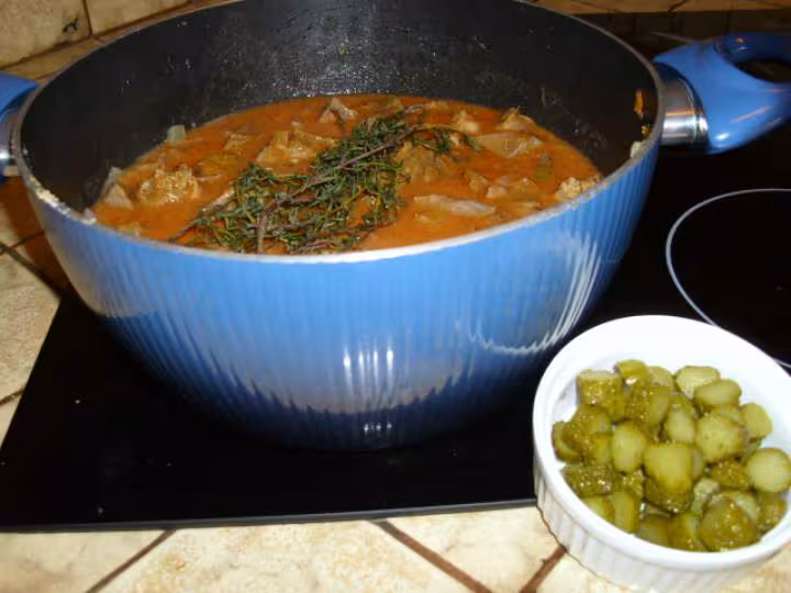 Boeuf au pot au feu a la sauce tomate rt cornichons 8