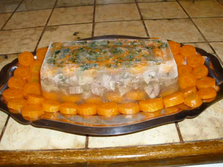 Boeuf en gelee aux carottes