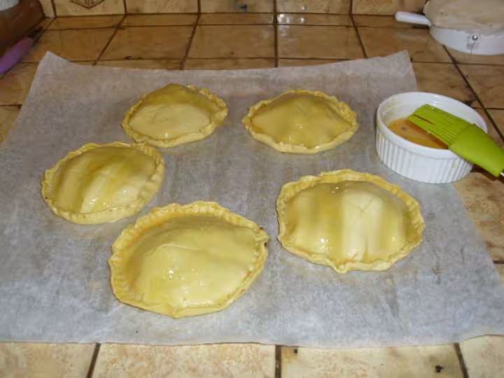 Boudins noirs et pommes en feuillete