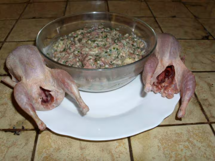 Cailles farcies au calva 2