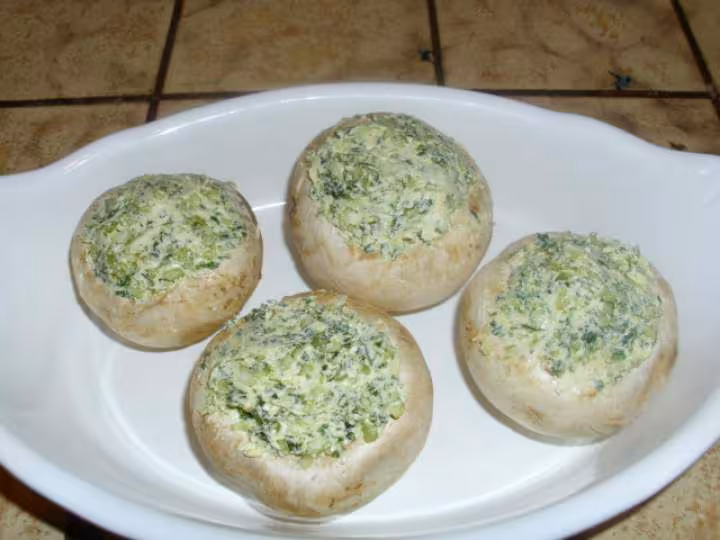 Champignons farcis au beurre d escargots