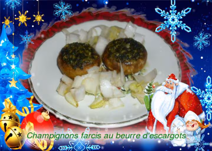Champignons farcis au beurre d escargots