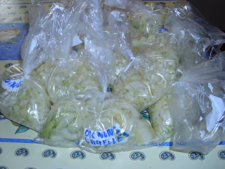 Congelation des oignons