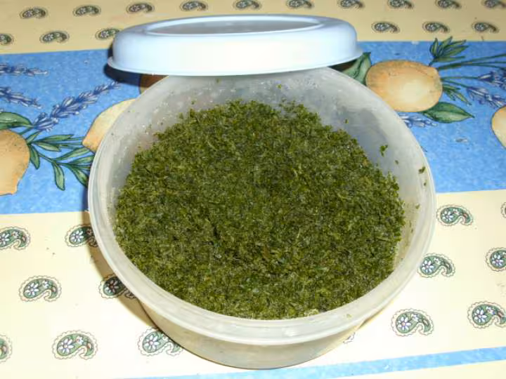 Congelation du persil
