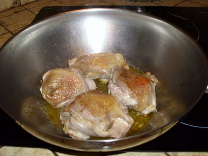 Coq aux carottes et creme fraiche