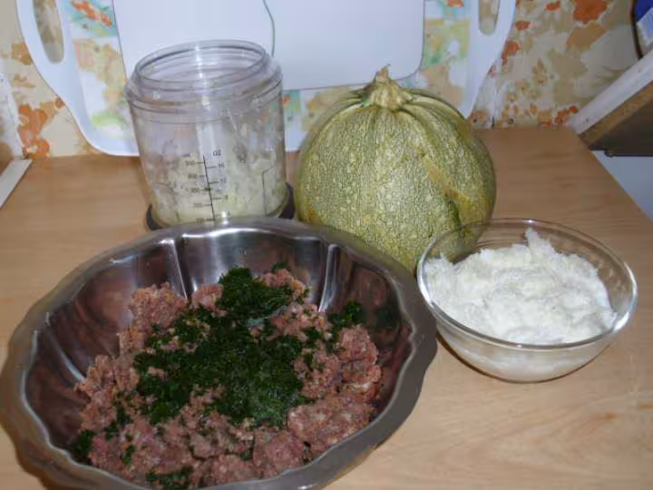 Courgette ronde farcie