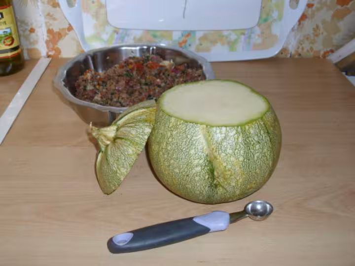 Courgette ronde farcie