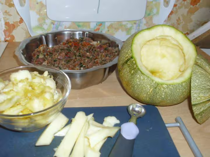 Courgette ronde farcie