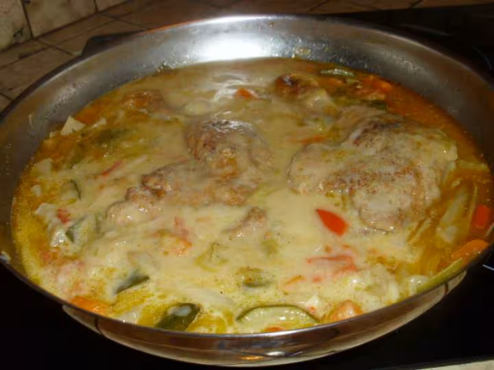 Cuisses de canard et sa fondue de legumes