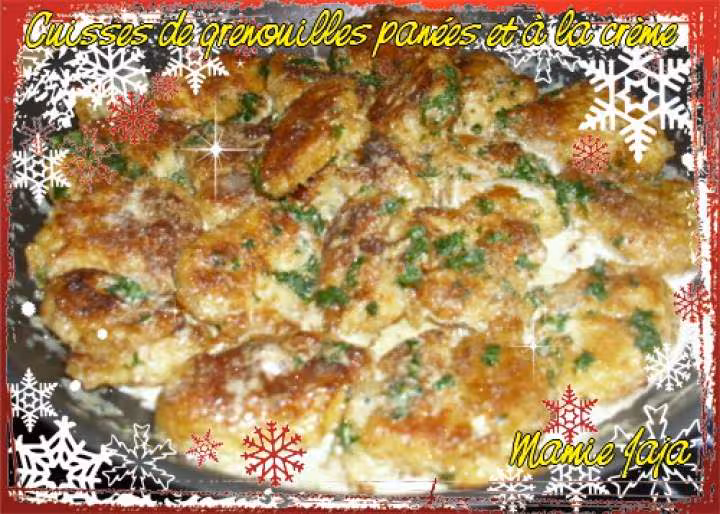 Cuisses de grenouilles panees et a la creme