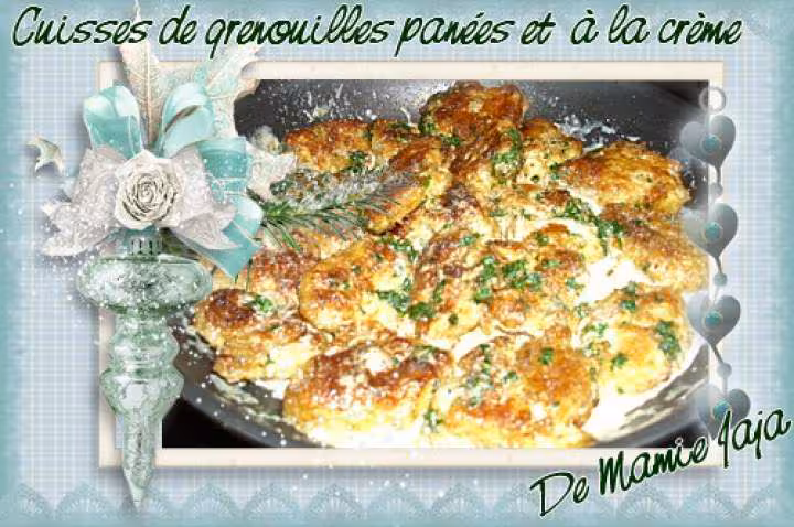 Cuisses de grenouilles panees et a la creme