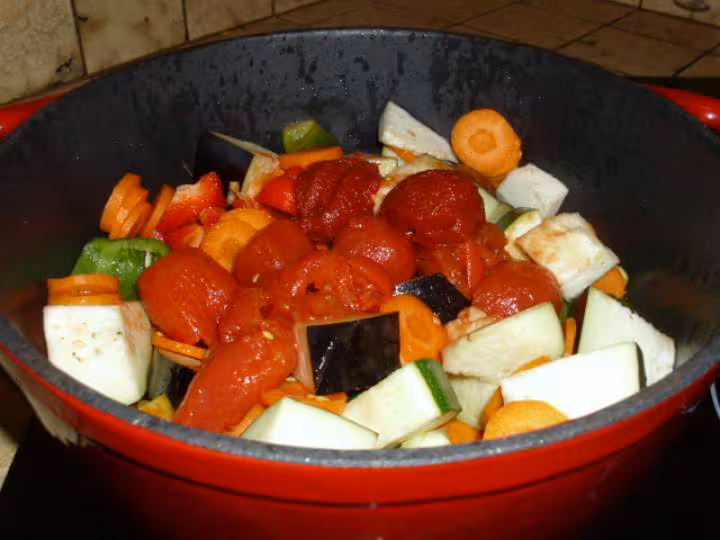 Cuisses de poulet aux legumes