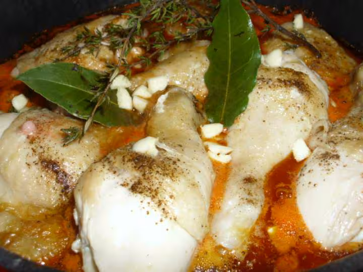 Cuisses de poulet aux legumes