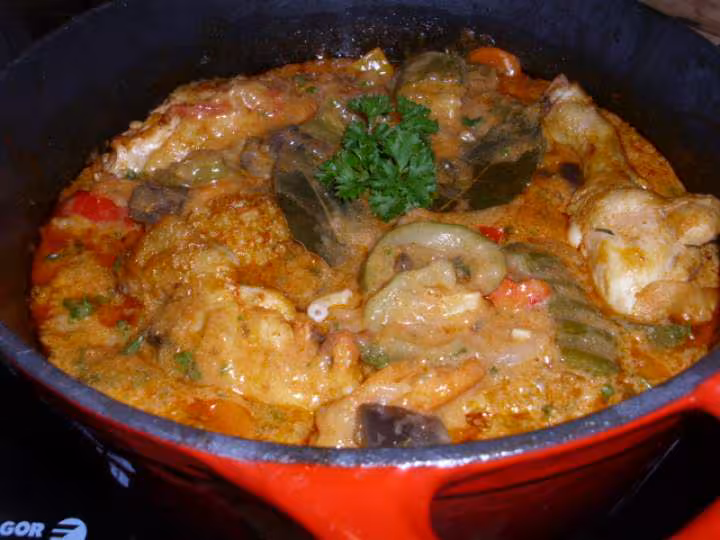 Cuisses de poulet aux legumes