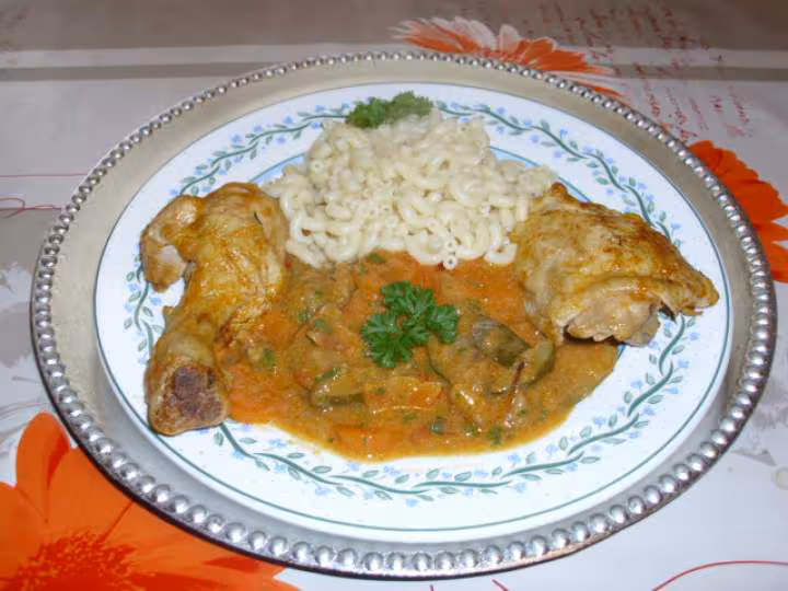 Cuisses de poulet aux legumes