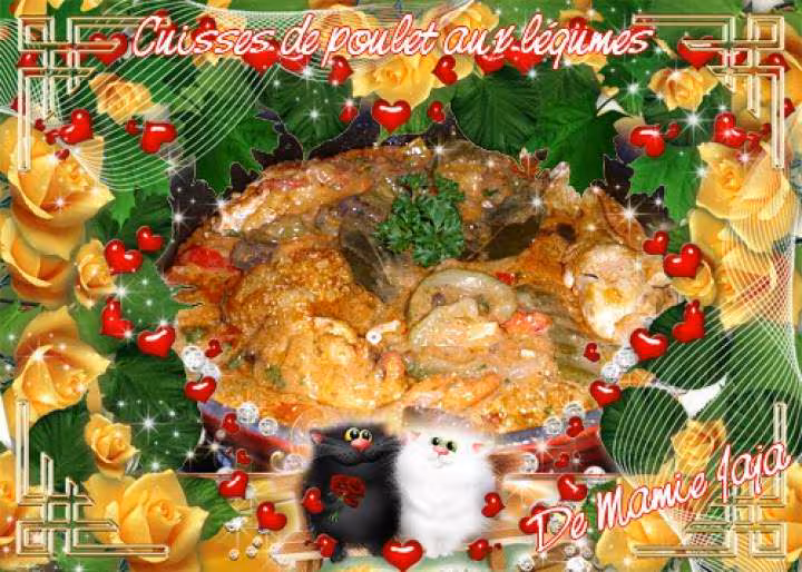Cuisses de poulet aux legumes