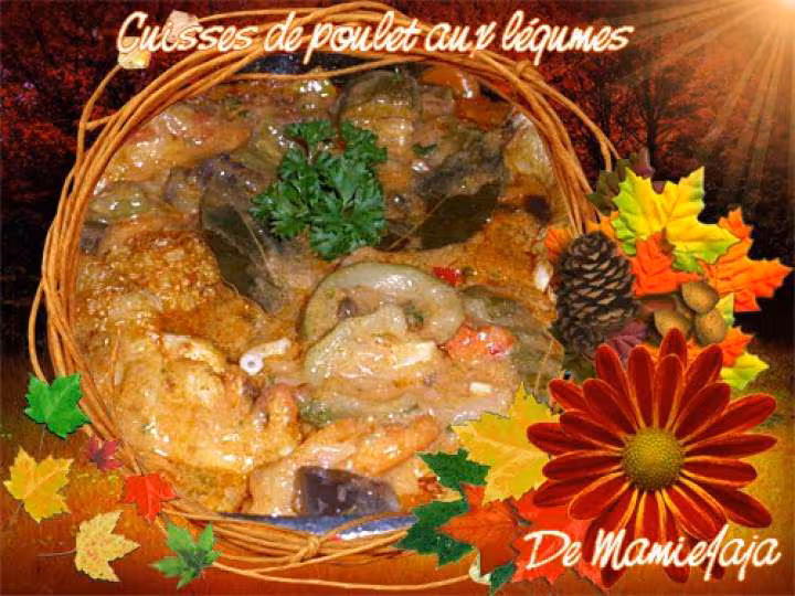 Cuisses de poulet aux legumes