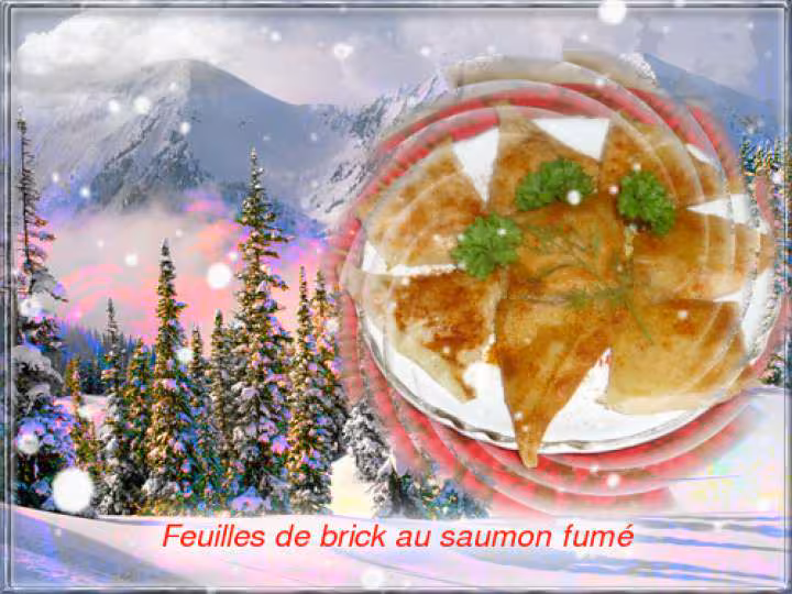 Feuilles de brik au saumon fume