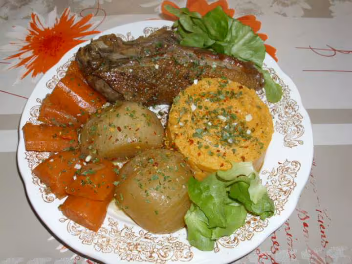 Filets de canard aux navets et aux carottes